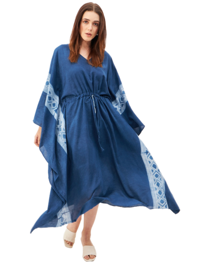 Indigo Handcrafted Shibori Kaftan