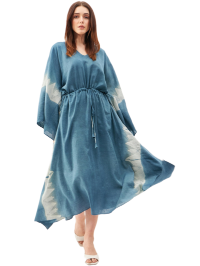 Indigo Handcrafted Shibori Kaftan